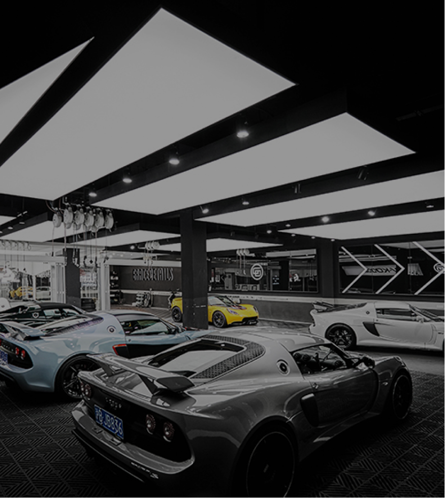 Luxury car showroom